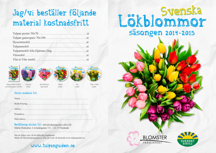 Svenska lökblommor 2014-2015 - införsäljningsfolder