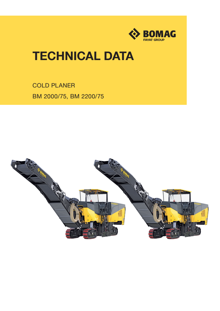 Asfaltsfräs Bomag 2000/75 och 2200/75