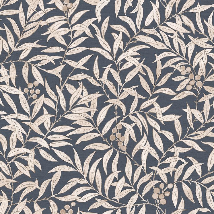 Wallpaper Scandinavia 10x053 m Leaf creeper Dark blue Non-woven