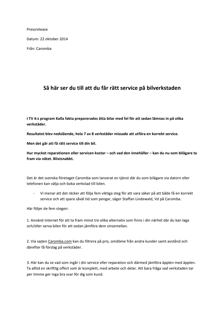 Så här ser du till att du får rätt service på bilverkstaden