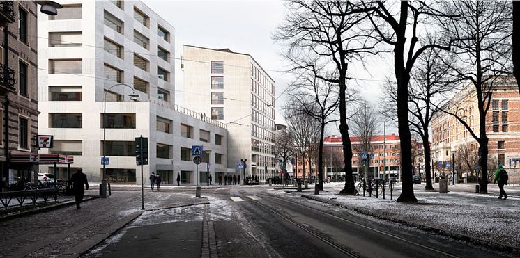 Handelshögskolan i Göteborg, förslag 5: Annex, Från gatan
