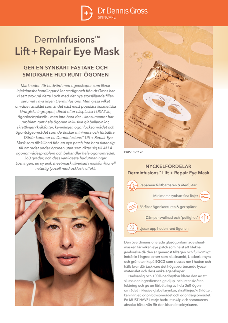 Presentation DermInfusions™ Lift + Repair Eye Mask