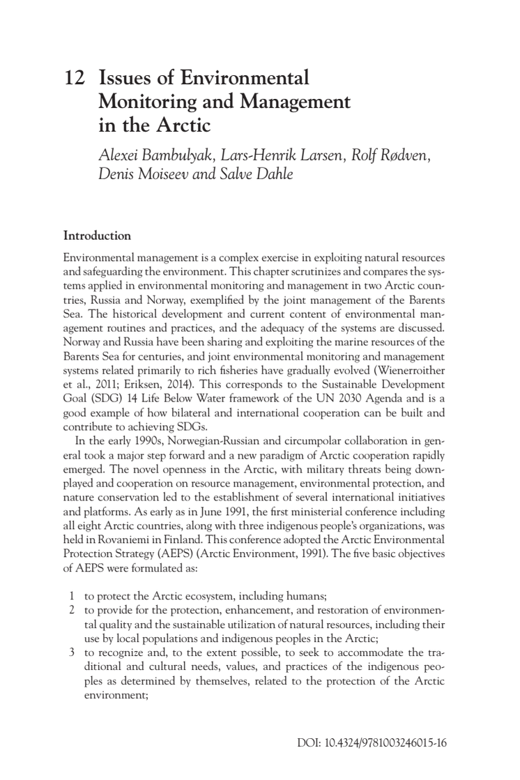 BOOK CHAPTER Issues of Environmental Monitoring and Management in the Arctic.pdf