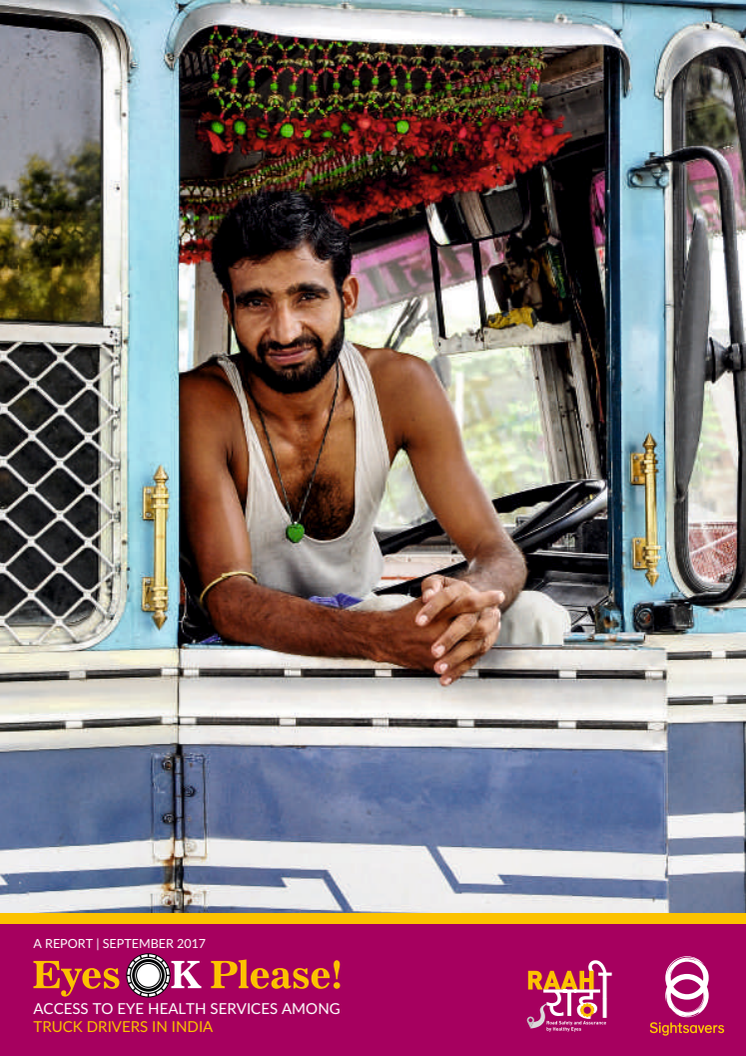 Sightsavers erbjuder yrkesförare i Indien synundersökningar - för säkrare lastbilstransporter på vägarna