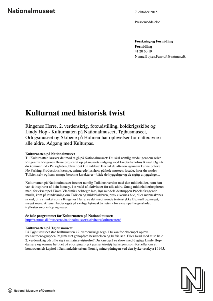 ​Kulturnat med historisk twist