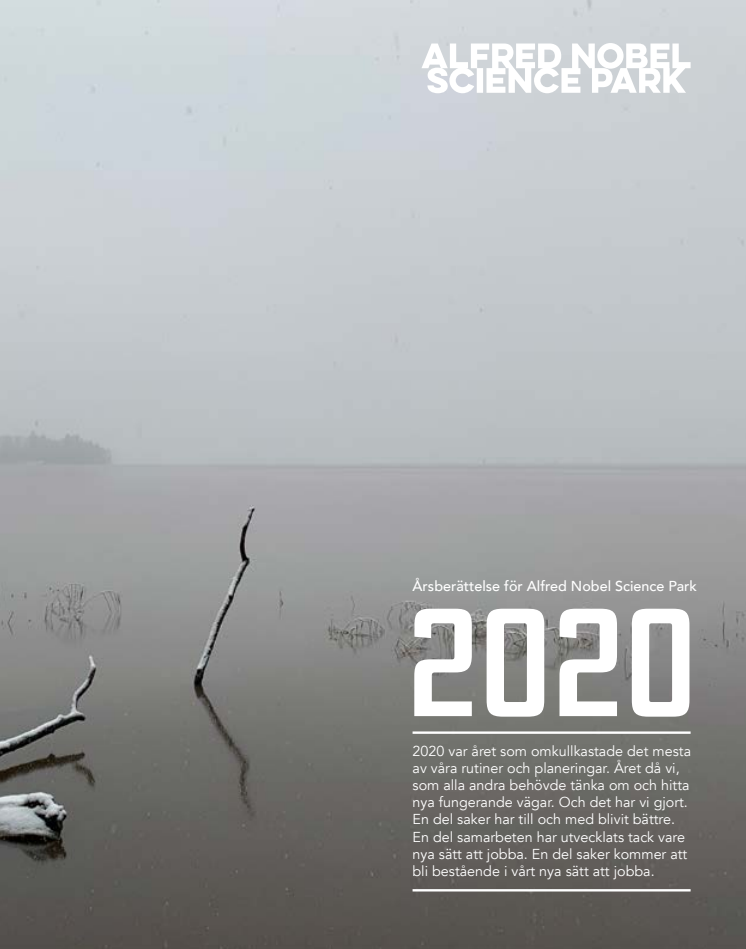 Året 2020 med Alfred Nobel Science park