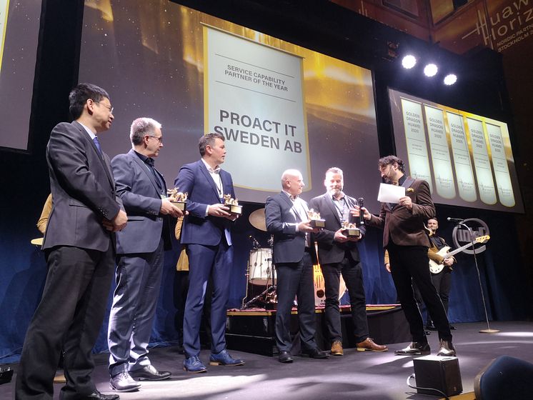 5 vinnare Gulddraken 2020 - Service Capability Partner of the Year
