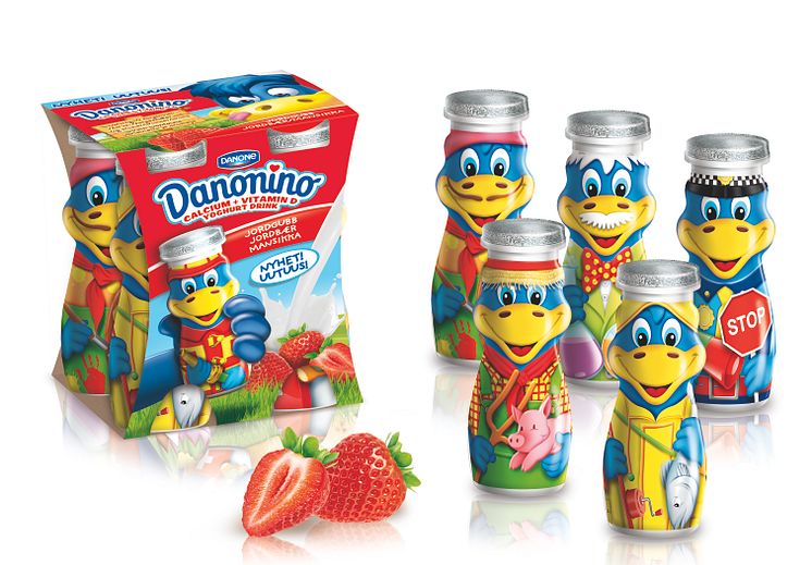 Danonino Drickyoghurt Dino Jordgubb