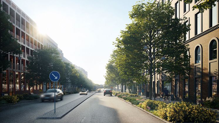 Visionär skiss Kronetorpsvägen Liljewalls arkitekter