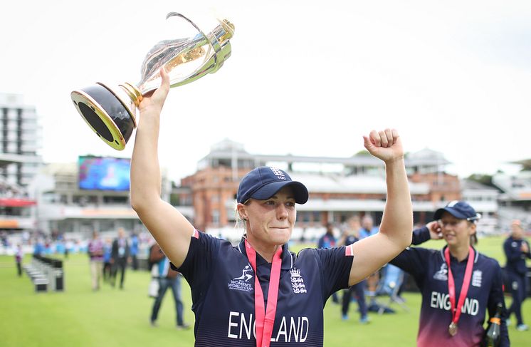 Katherine Brunt 2017 World Cup Final - Credit Tom Shaw-ECB Images