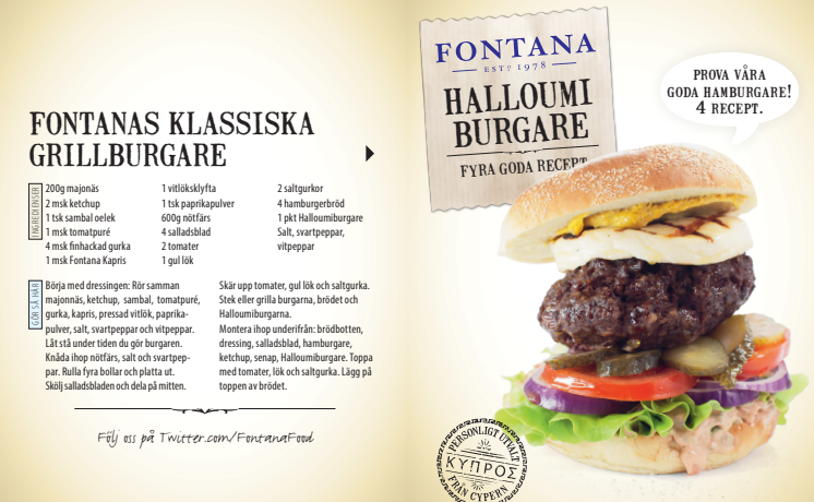 Fontana Halloumiburgare - fyra goda grillrecept