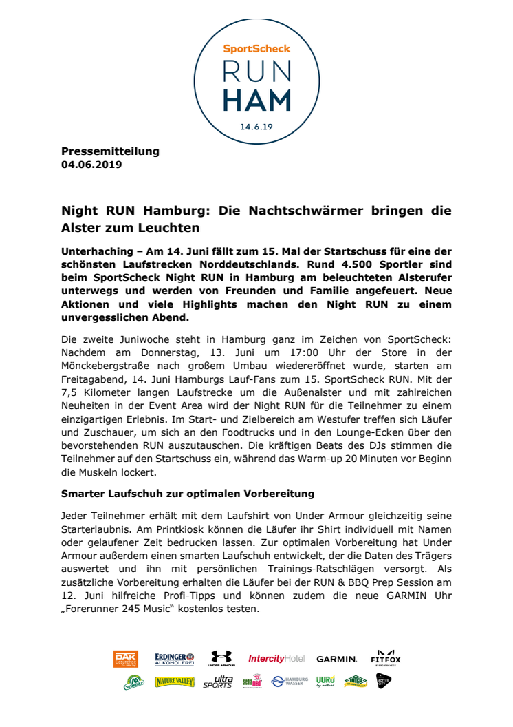 Night RUN Hamburg: Die Nachtschwärmer bringen die Alster zum Leuchten