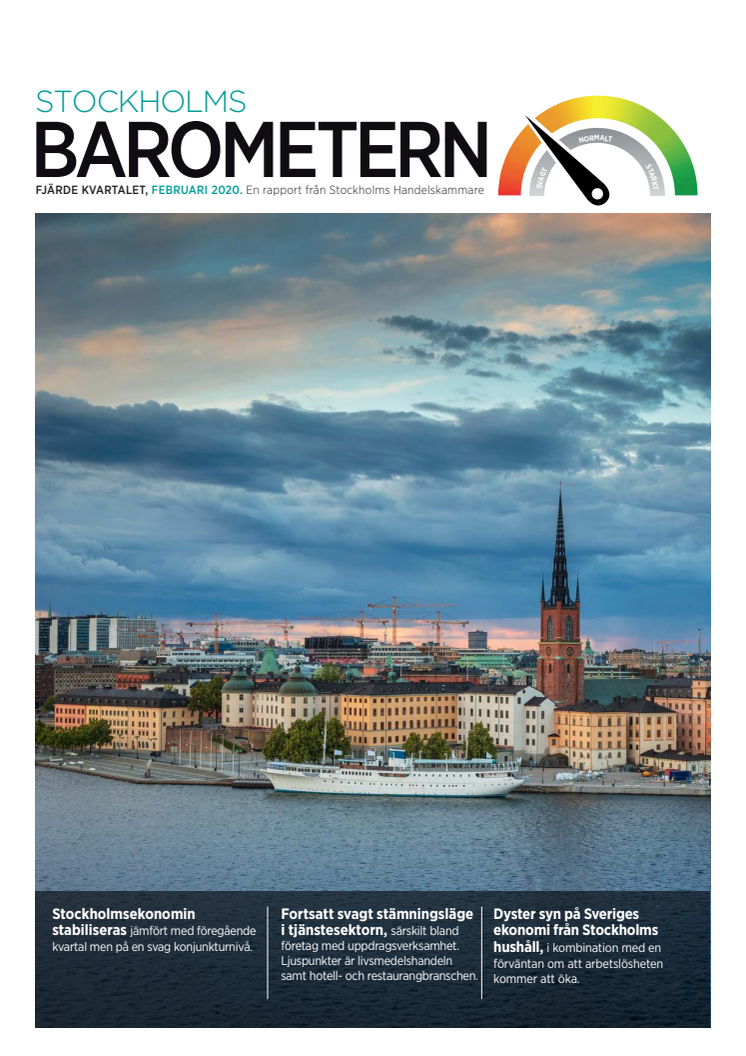 Stockholmsbarometern, kvartal 4 år 2019