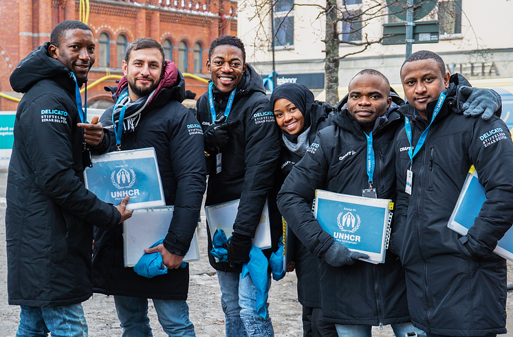 UNHCR, Delicato, Stiftelsen Einar Belvén - gruppbild