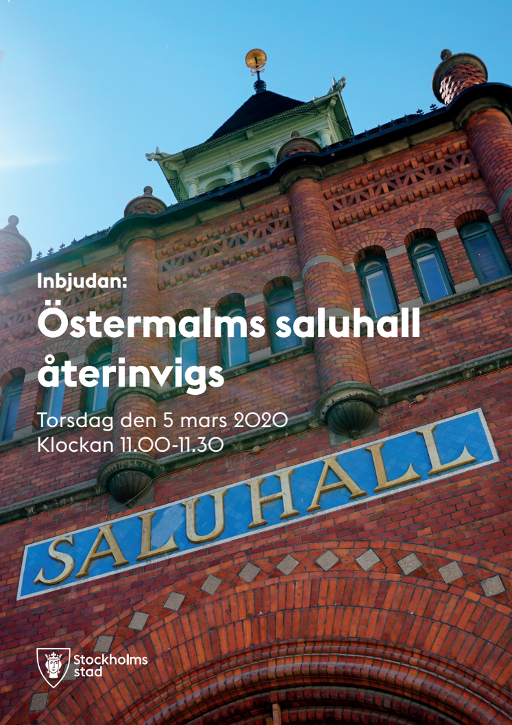 Återinvigning av Östermalms Saluhall torsdag 5 mars 