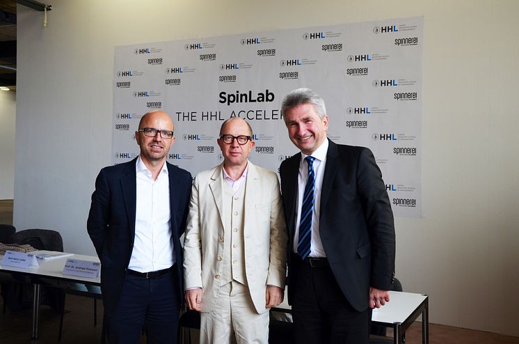 Initiatoren des "SpinLab": Tillmann Sauer-Morhard, Gerd Harry Lybke und Prof. Dr. Andreas Pinkwart