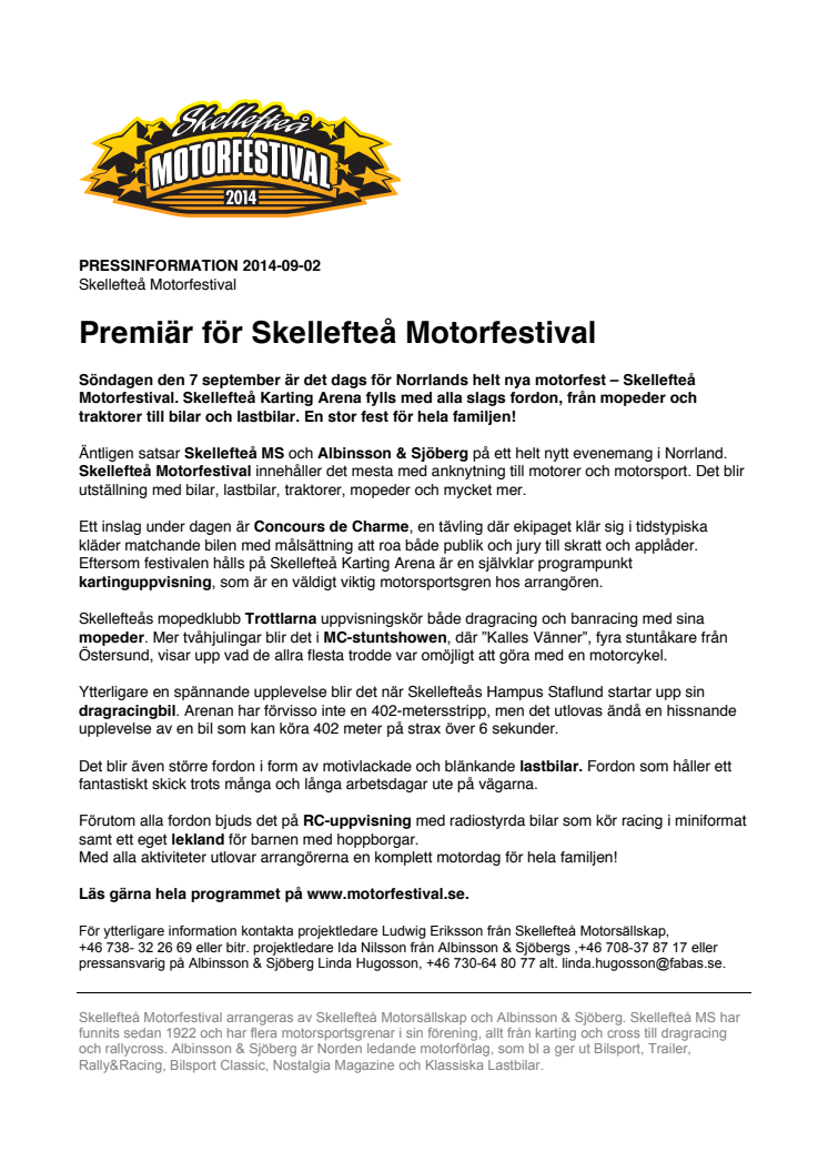 Premiär för Skellefteå Motorfestival