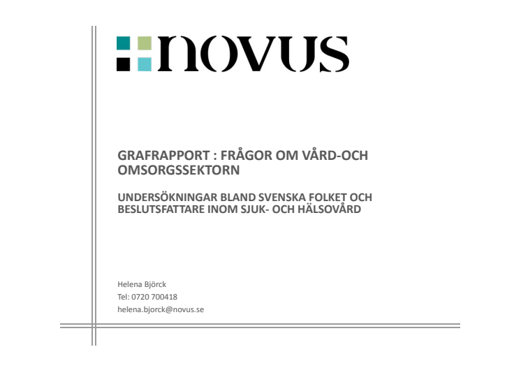 Novusrapport - Resultat från undersökningar av blöjmyten