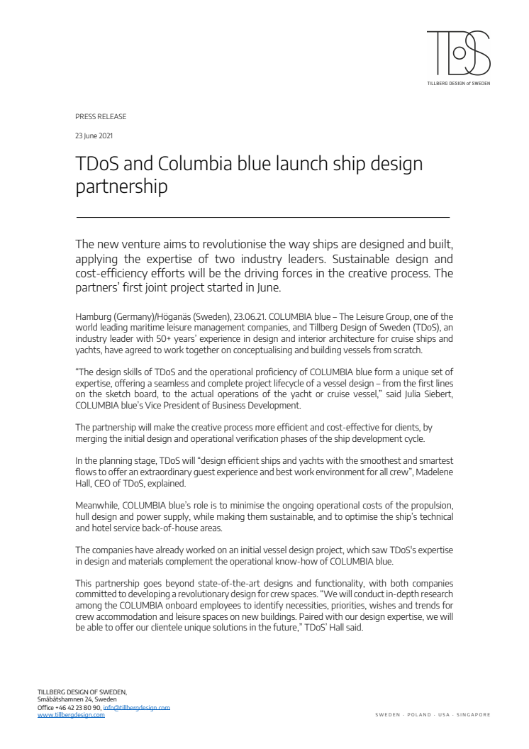 TDoS and Columbia blue launch ship design partnership.pdf