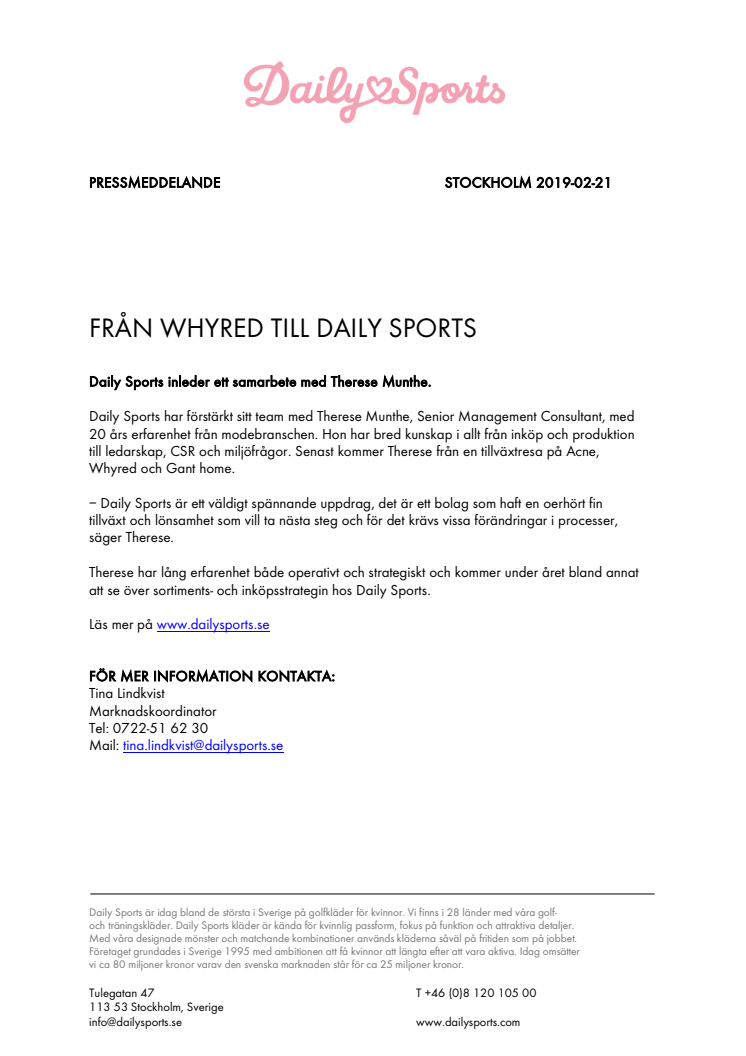 FRÅN WHYRED TILL DAILY SPORTS