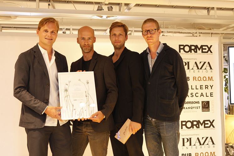 Mattias Stenberg tog i dag emot Novapriset till bästa unga nordiska designer