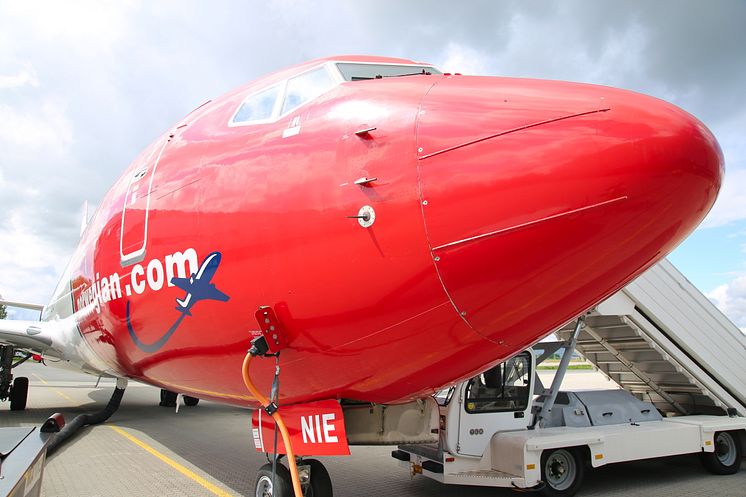 Morro de avion de Boeing 737 de Norwegian -'red nose'