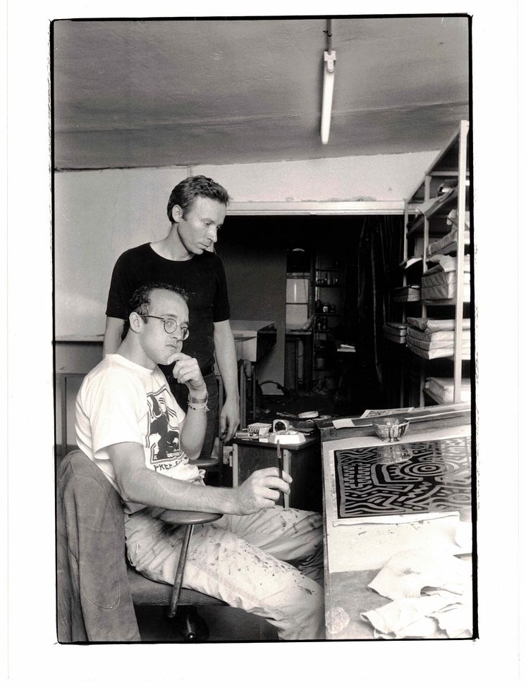 Niels Borch Jensen and Keith Haring, 1986. Photo courtesy of BORCH Editions.jpeg