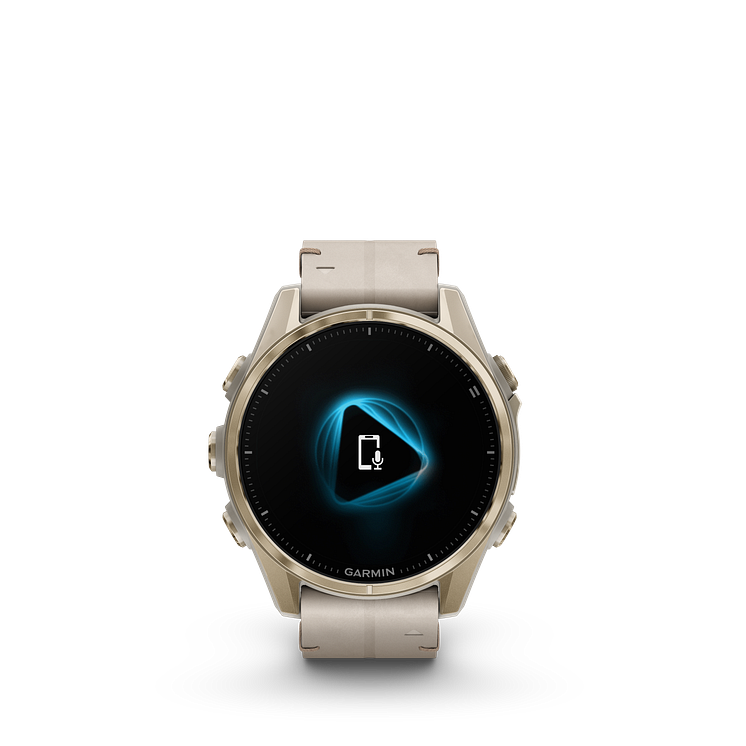 010-02903-40_03_Fenix8_43_HR_SoftGold_Leather_Front_0014_fenix8_voice_assistant_still.png