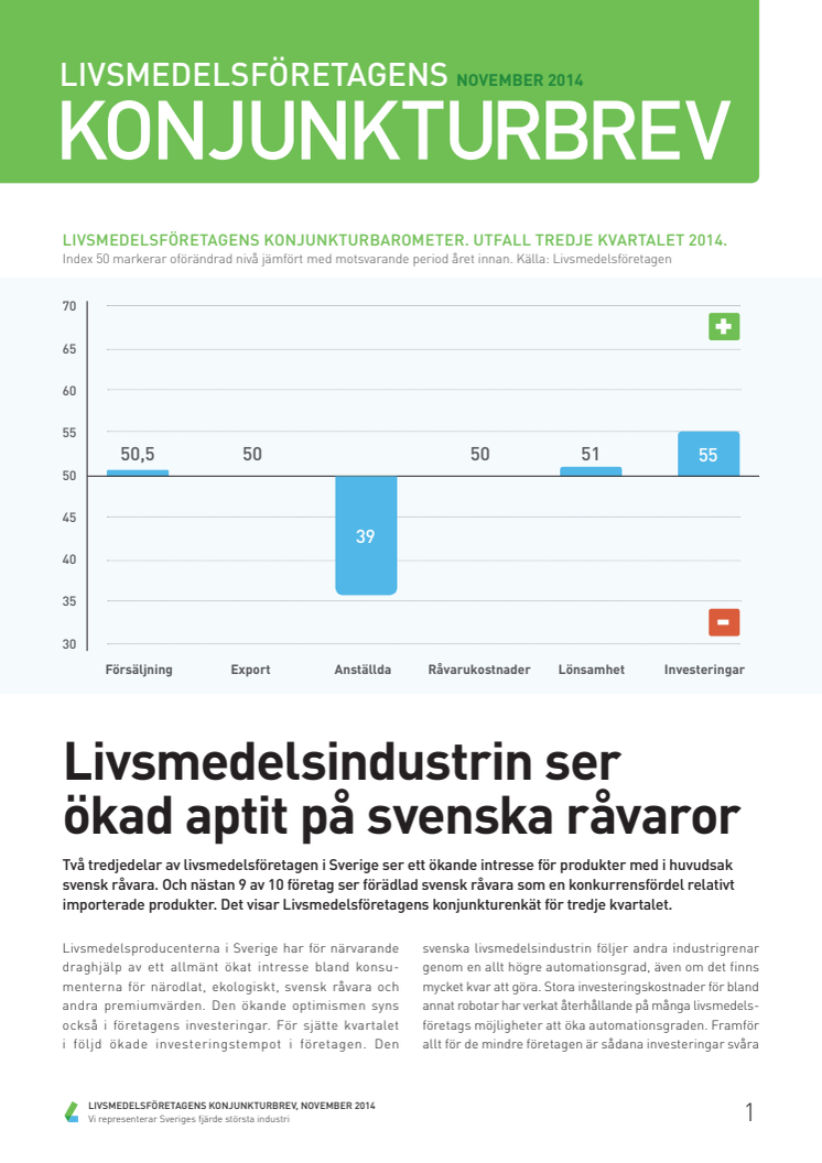 Livsmedelsindustrin ser ökat sug efter svenska råvaror