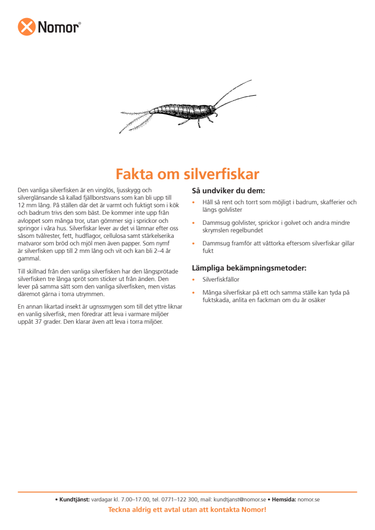 Fakta om silverfiskar