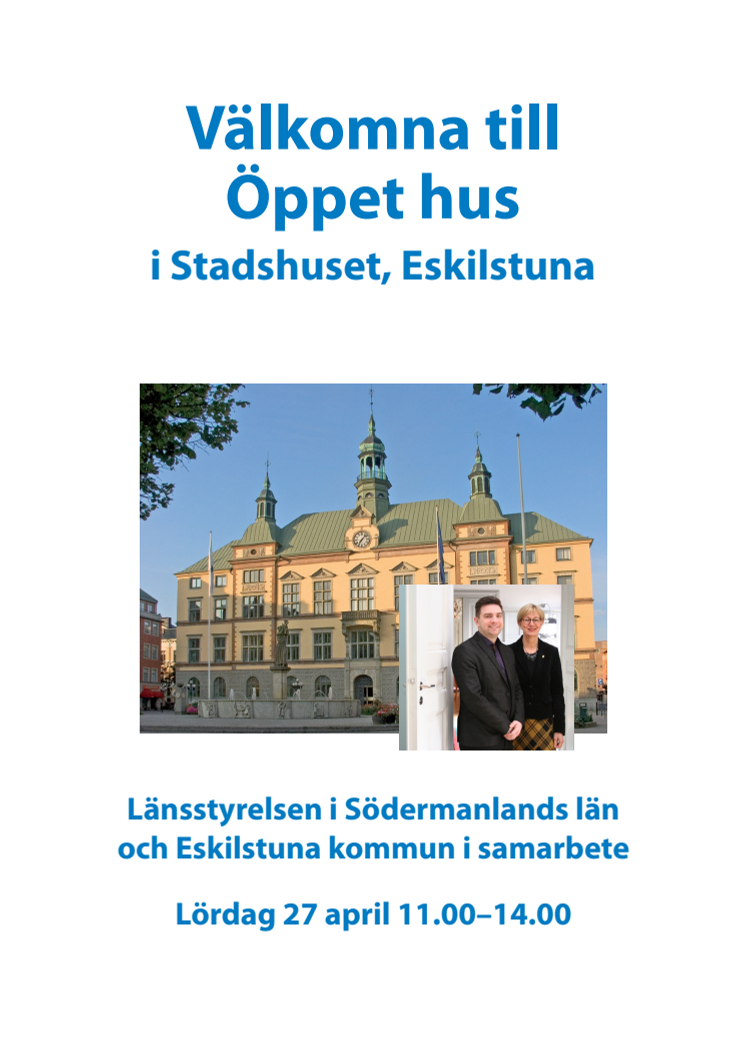 Länsstyrelsen och Eskilstuna kommun har öppet hus i Stadshuset