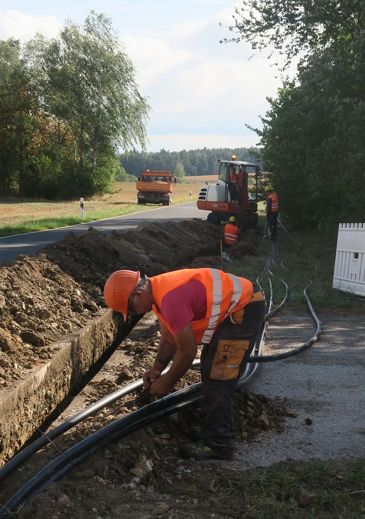 Neue Kabelleitungen im Bereich Blechmühle.