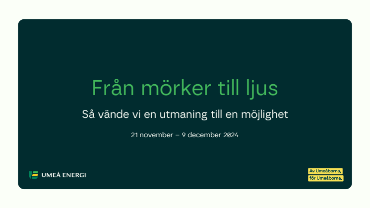 Umeå Energi - casepresentation till Stora kommunikationspriset 2025