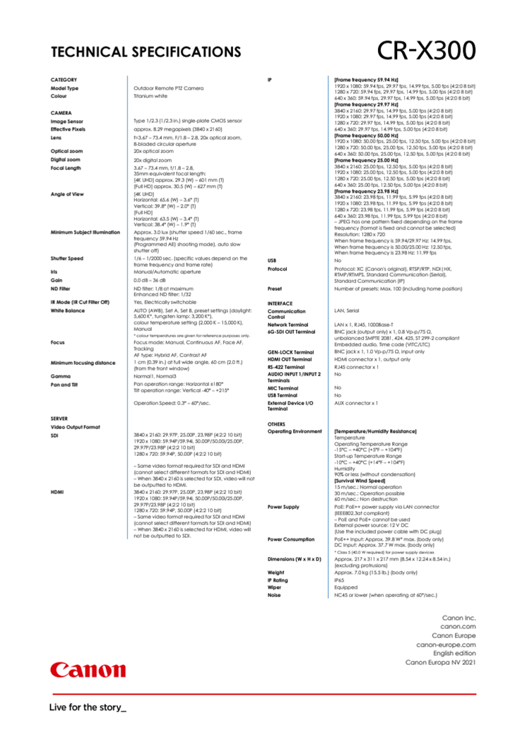 Teknisk spesifikasjon Canon CR-X300.pdf