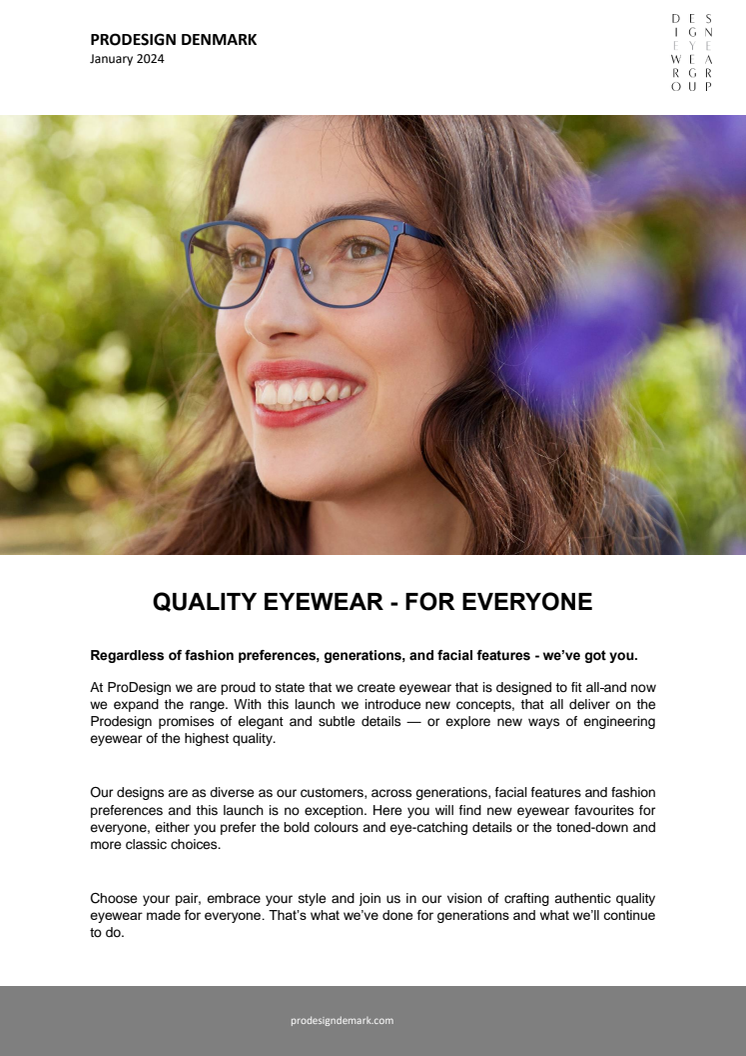 PRODESIGN - QUALITY EYEWEAR FOR EVERYONE