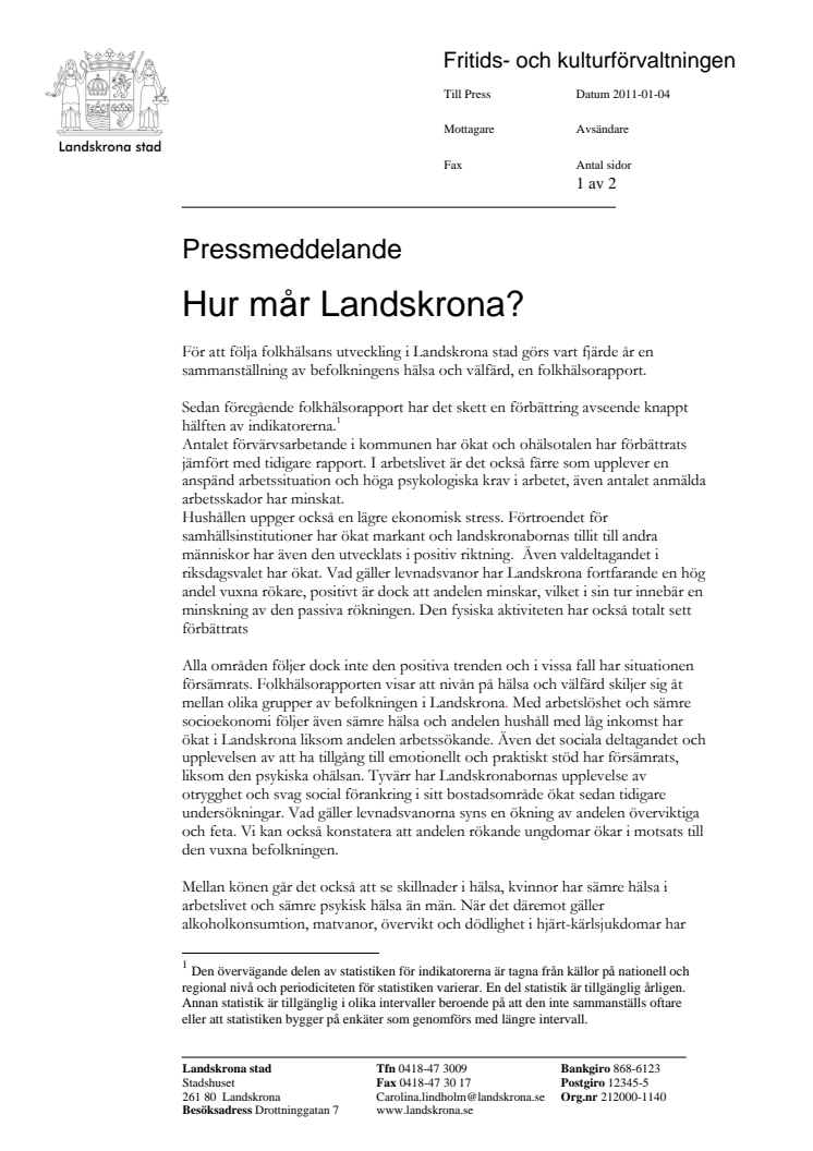 Hur mår Landskrona? 