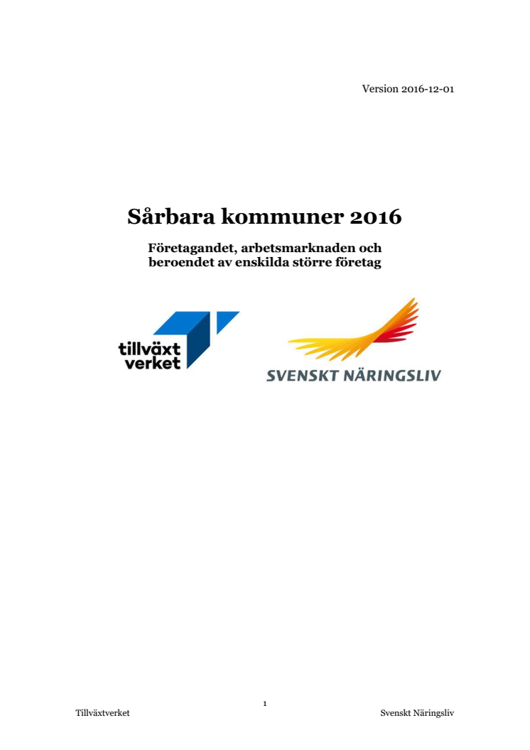 Sårbara kommuner 2016