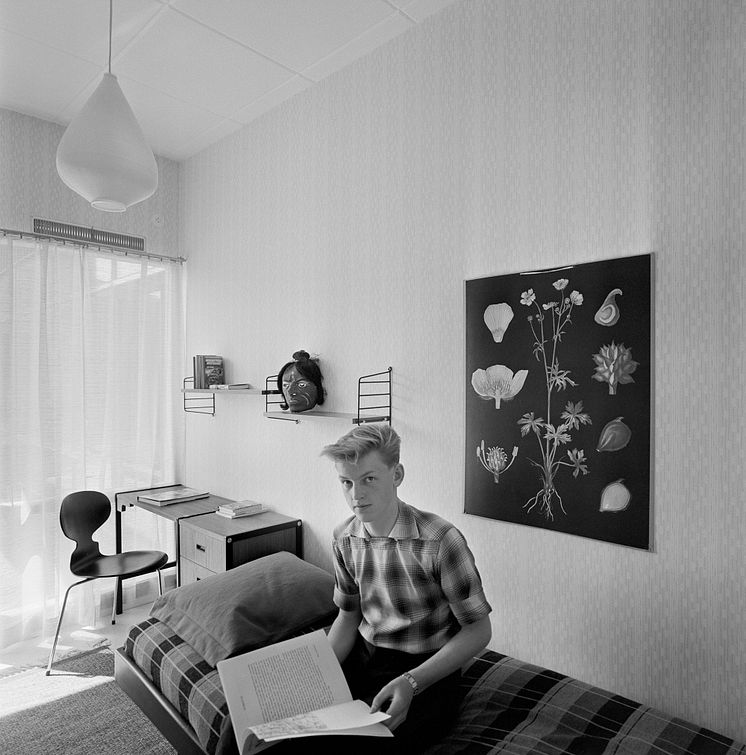 Eget rum, 1955. Foto Gösta Glase, © Nordiska museet.