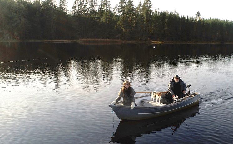 Susanne och Stig i båten på Ore älv 1