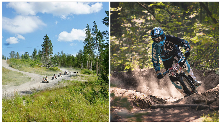 Mountaincarts och downhill cykling.