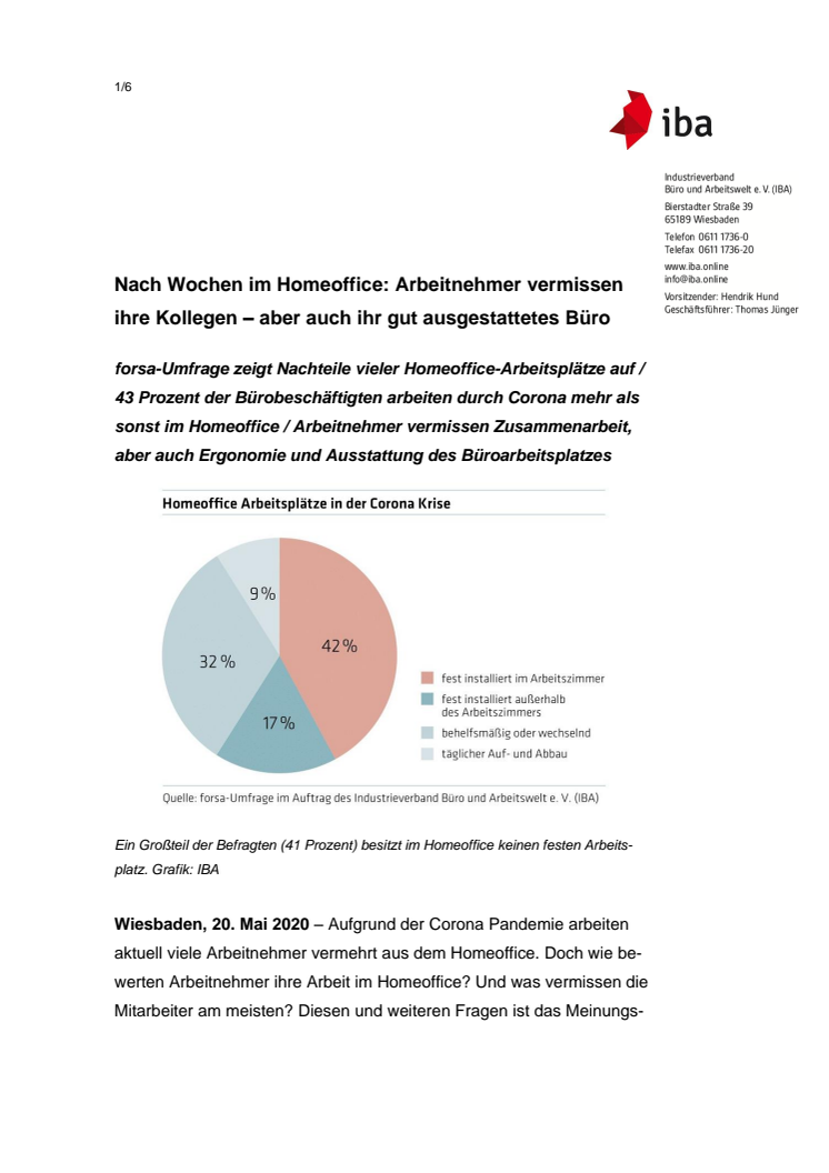 Nach Wochen im Homeoffice: Arbeitnehmer vermissen ihre Kollegen – aber auch ihr gut ausgestattetes Büro 