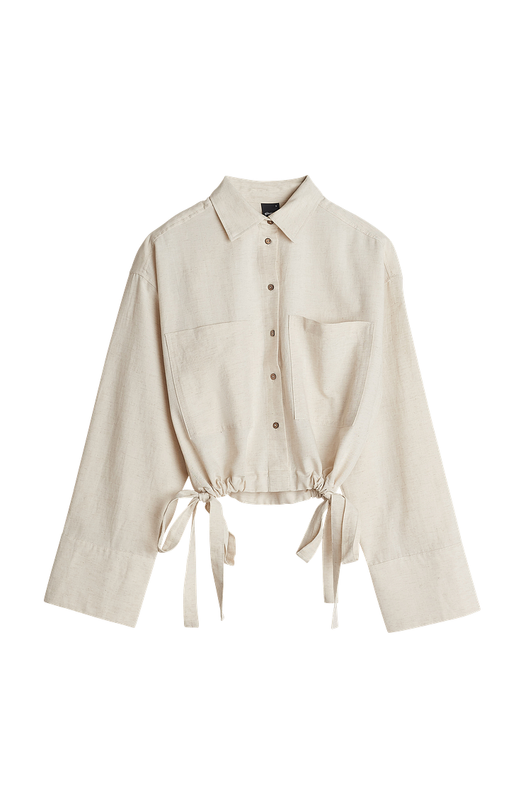 Alba shirt - Lt linen beige 