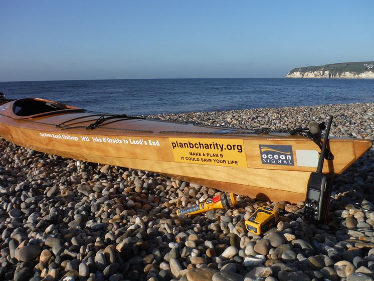 Hi-res image - Ocean Signal - Ocean Signal is sponsoring solo kayaker Roy Beal by providing him with a rescueME PLB1 Personal Locator Beacon and an electronic distress flare, the rescueME EDF1