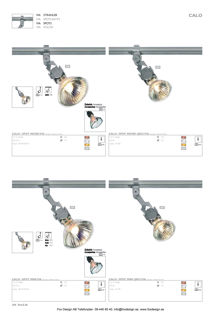 Produktblad spotlight Calo som pdf.