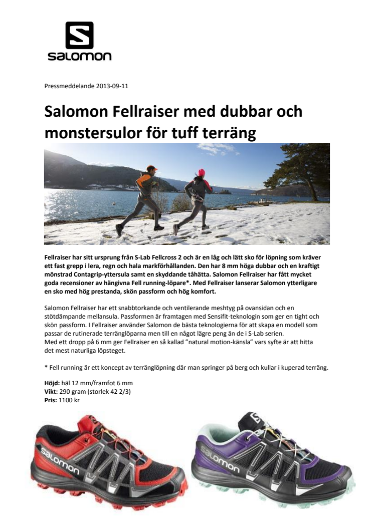 Salomon Fellraiser med dubbar och monstersulor för tuff terräng