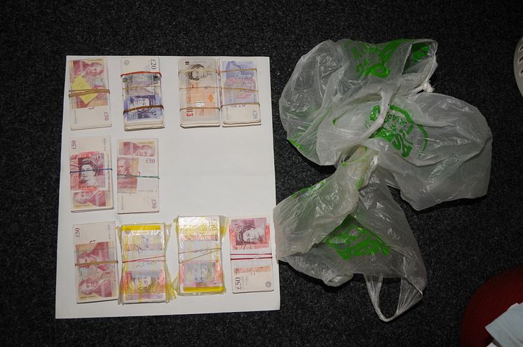 The £48,000 found hidden amongst Iqbal Haji's chicken nuggets