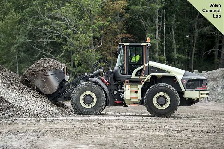 Volvo LX1 hybridhjullastare - på arbetsplats