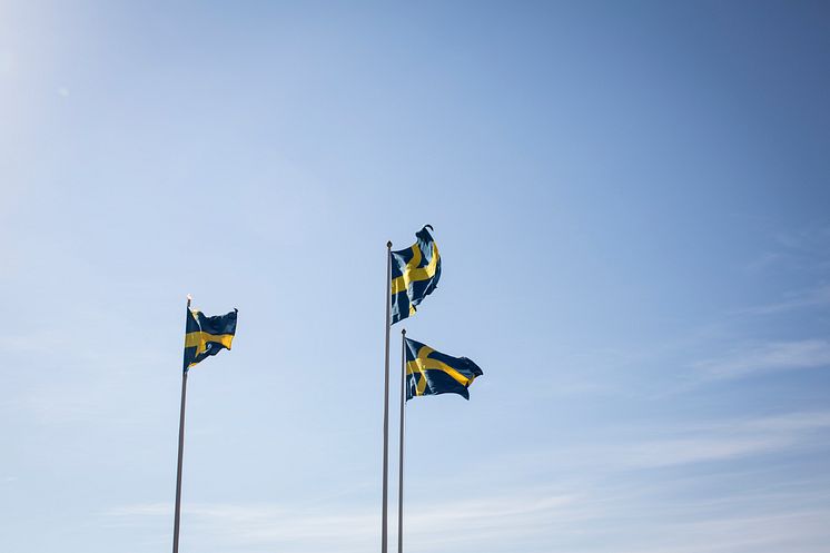 Flaggorna är hissade på Tjolöholms Slott foto Will Rose