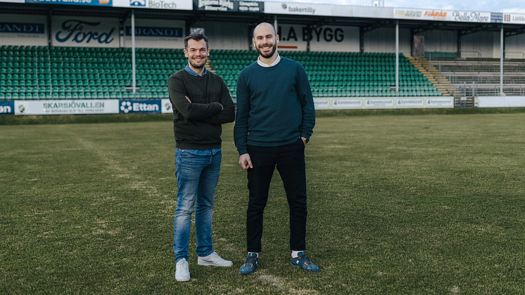 WorldFotballPlayer (Jonas Björk, founder och Emil Zeghachov Larsson, Sales and business development)