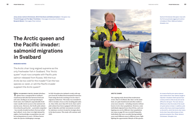 The Arctic queen and the Pacific invader salmonid migrations in Svalbard - Framforum 2024_spreads.pdf